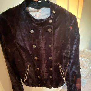 Velvet bomber jacket